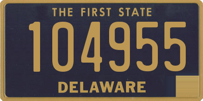 DE license plate 104955