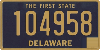 DE license plate 104958