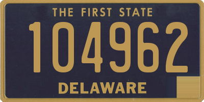 DE license plate 104962