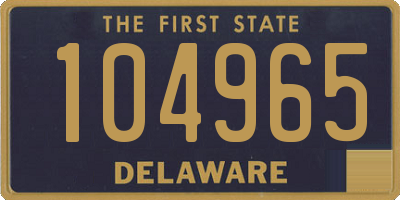 DE license plate 104965