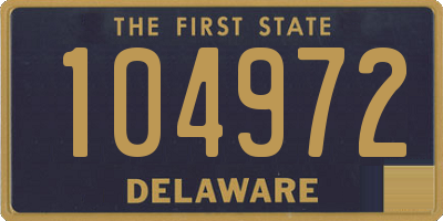 DE license plate 104972