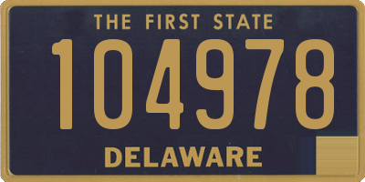 DE license plate 104978