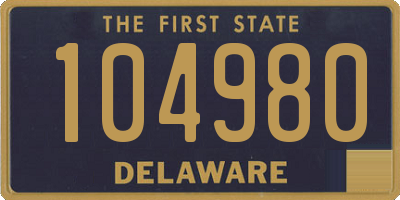 DE license plate 104980