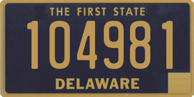 DE license plate 104981