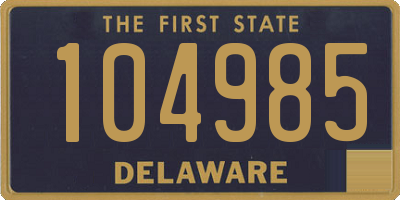 DE license plate 104985