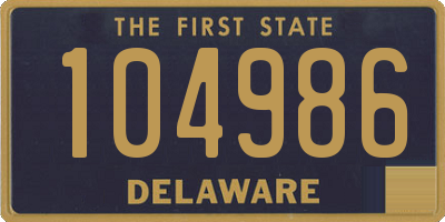 DE license plate 104986