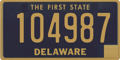DE license plate 104987