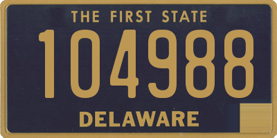 DE license plate 104988