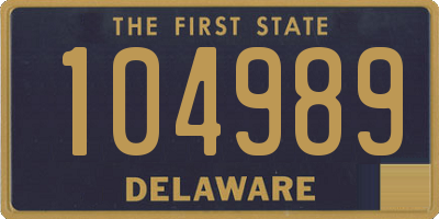 DE license plate 104989