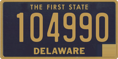 DE license plate 104990