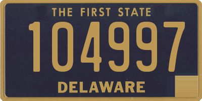 DE license plate 104997