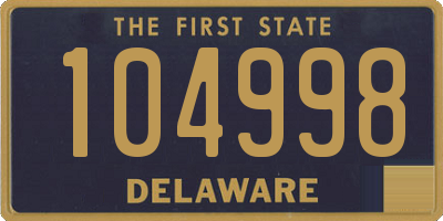 DE license plate 104998