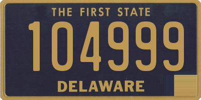 DE license plate 104999