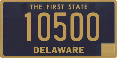 DE license plate 10500