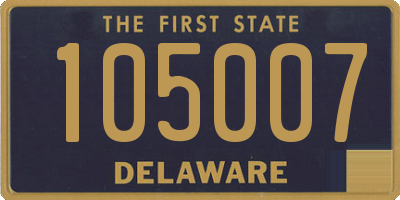 DE license plate 105007