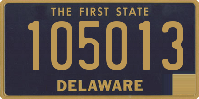 DE license plate 105013
