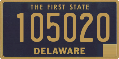 DE license plate 105020