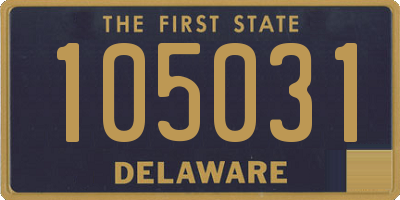 DE license plate 105031