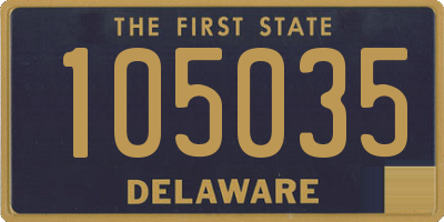 DE license plate 105035