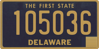 DE license plate 105036