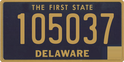 DE license plate 105037