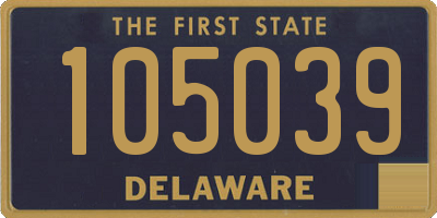 DE license plate 105039