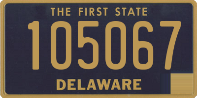 DE license plate 105067