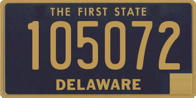DE license plate 105072