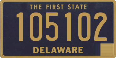DE license plate 105102