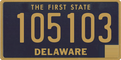 DE license plate 105103