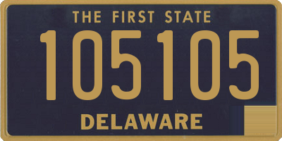 DE license plate 105105
