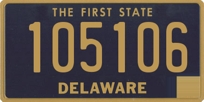 DE license plate 105106
