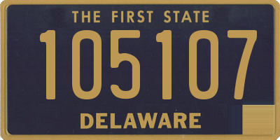 DE license plate 105107