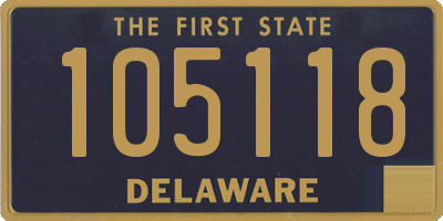 DE license plate 105118