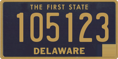 DE license plate 105123
