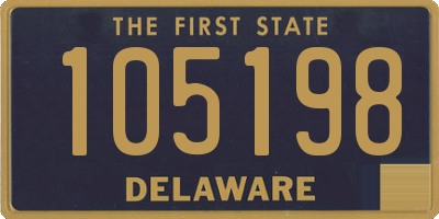 DE license plate 105198