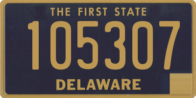 DE license plate 105307
