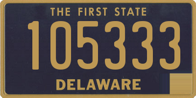 DE license plate 105333