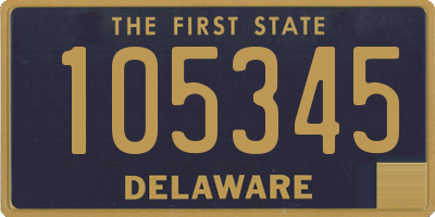 DE license plate 105345