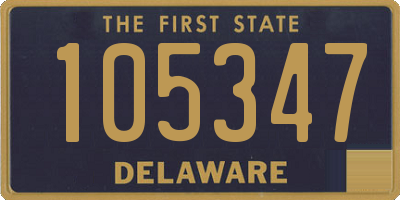 DE license plate 105347