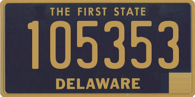 DE license plate 105353