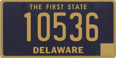 DE license plate 10536