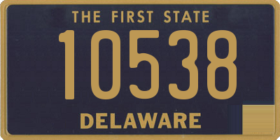 DE license plate 10538