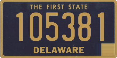 DE license plate 105381