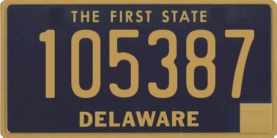 DE license plate 105387