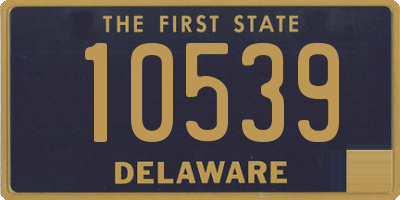 DE license plate 10539