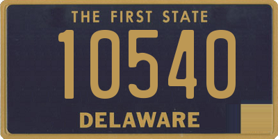 DE license plate 10540