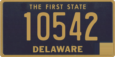 DE license plate 10542