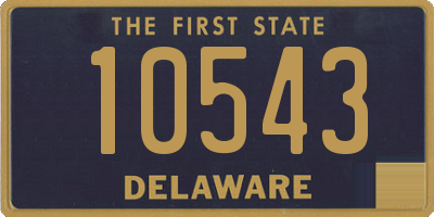 DE license plate 10543