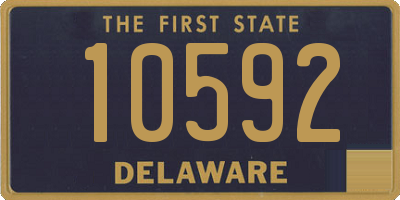 DE license plate 10592